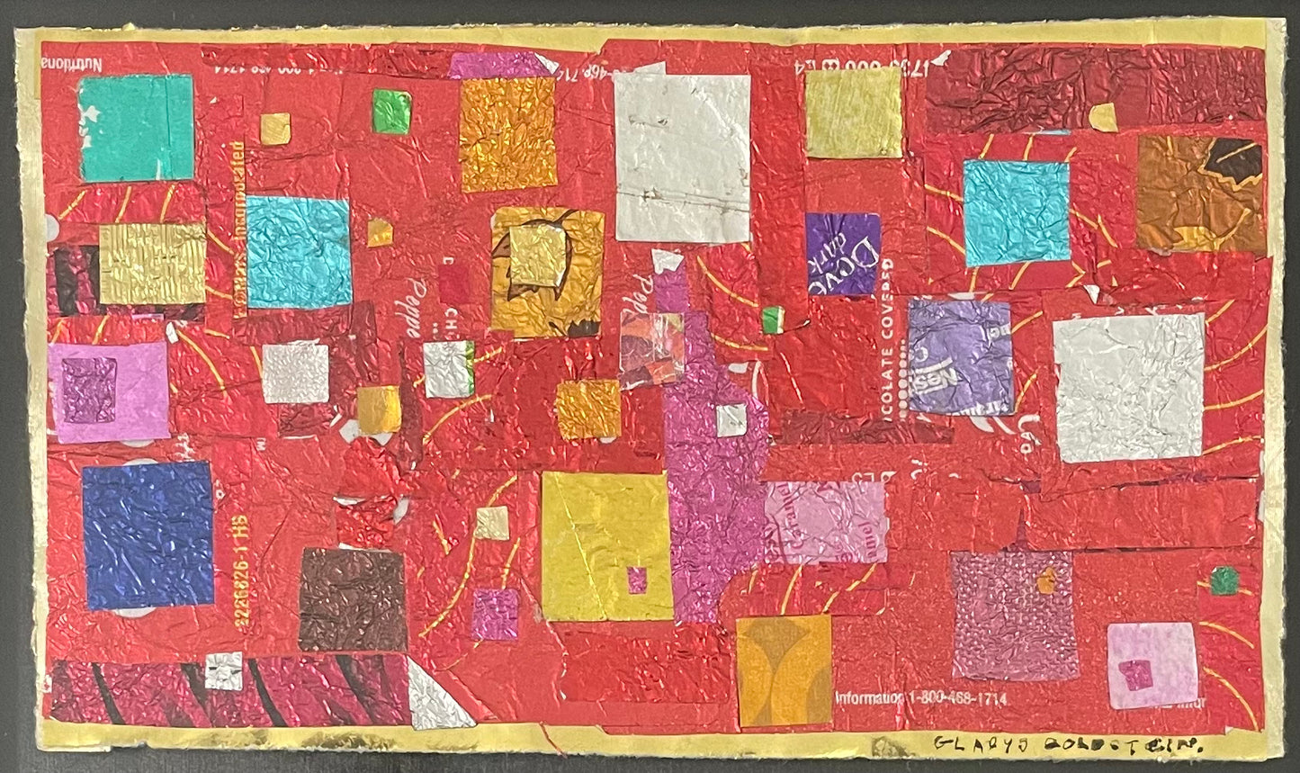 Gladys Hack Goldstein, Collage in Red and Black