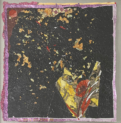 Gladys Hack Goldstein, Foil Collage in Black and Gold