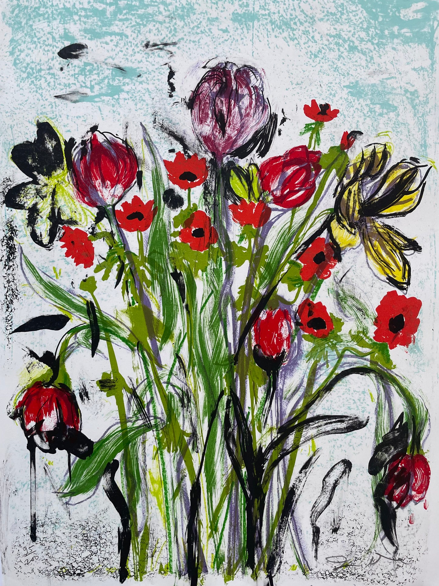 Jim Dine's Anemones Lithograph