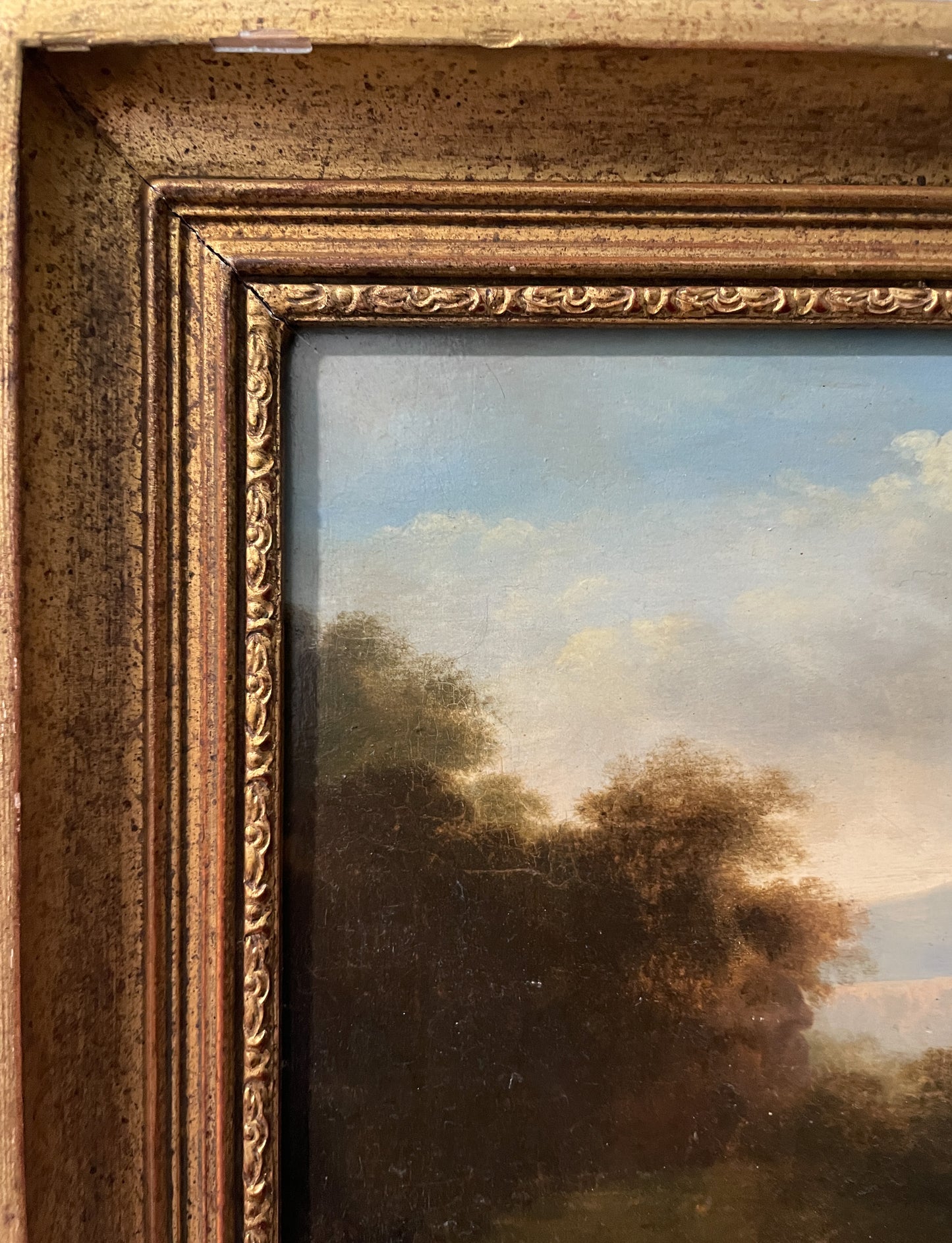 Classical Landscape, 17th Century, Ornately Framed