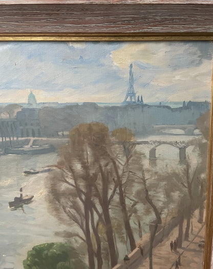 Etienne Bouchaud, View of the Eiffel Tower from Seine River