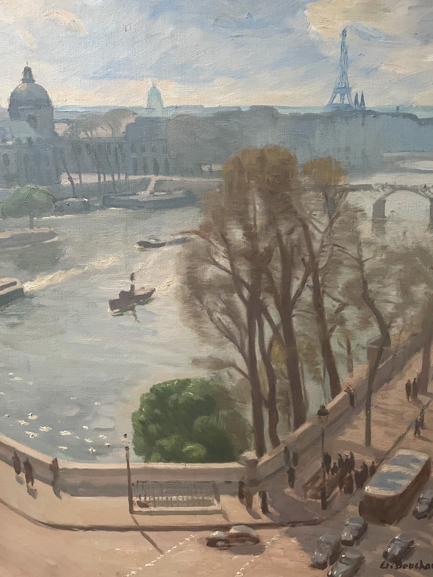 Etienne Bouchaud, View of the Eiffel Tower from Seine River